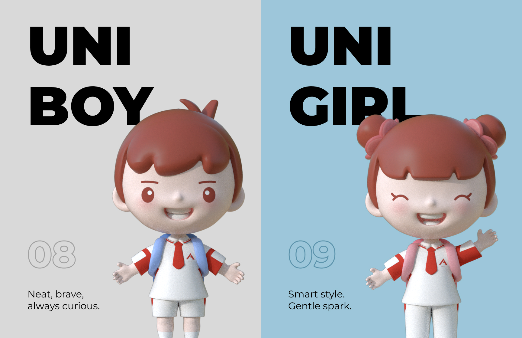 RAM mascot figures prepared for toy manufacturing